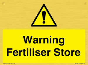 Warning Fertiliser Store